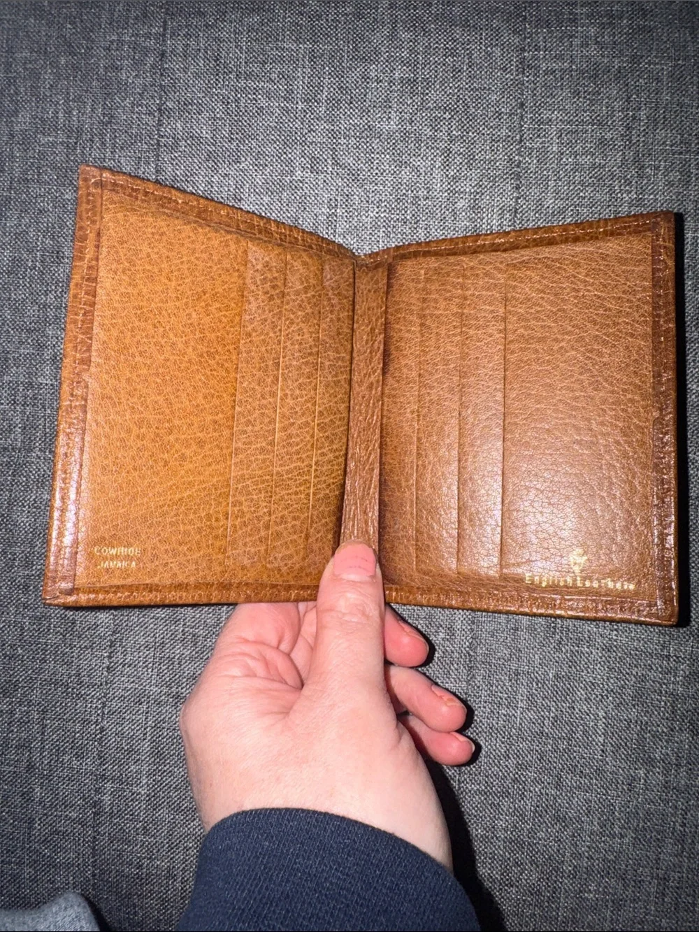 Vintage Leather Bifold Wallet Tan